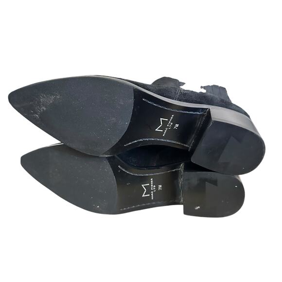 Marc Fisher MLYommi black suede leather booties  pull on size 7 - Picture 8 of 16